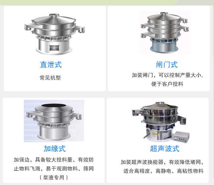 大漢旋振篩根據(jù)不同行業(yè)的要求分為直泄式、閘門式、加緣式、超聲波式等設(shè)計(jì)